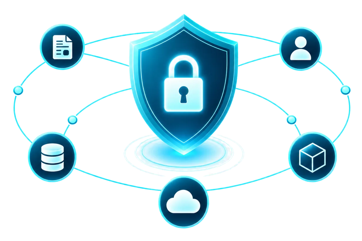 Dati di spedizione, documenti e archiviazione cloud del cliente, crittografati e protetti da uno scudo di sicurezza centrale